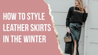 Leather skirt outfit ideas // 2020 trends