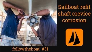 Esper Refit 31 - swim platform; shaft crevice corrosion
