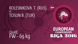 Qual. FW - 69 kg: B. TOSUN (TUR) df. T. KOLESNIKOVA  (RUS), 11-4