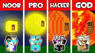 Minecraft - NOOB vs PRO vs HACKER vs GOD : FAMILY SUN BASE in Minecraft Animation