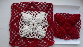 Мотив с узором #попкорн Как вязать (продолжение)