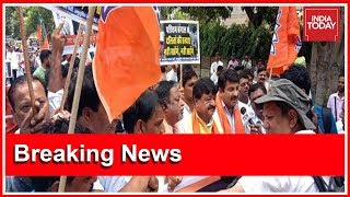 BJP Protests Outside Delhi's Banga Bhavan After Dalit Worker Killed In W Bengal