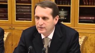 драка в Госдуме. Заявление С.Е.Нарышкина