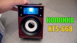 Портативная блютуз колонка KTS-668 (TF Card, USB, Bluetooth, Радио): тест и небольшой обзор