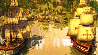 Battle for $10,000,000,000 GOLD SHIPS | Age of Empires III Gameplay