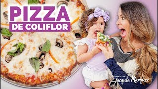 COMO HACER PIZZA DE COLIFLOR | LOW CARBS PIZZA by Jacquie Marquez