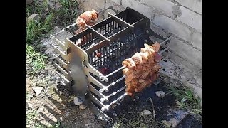 ВЕРТИКАЛЬНЫЙ МАНГАЛ СВОИМИ РУКАМИ. ЭКОМАНГАЛ.