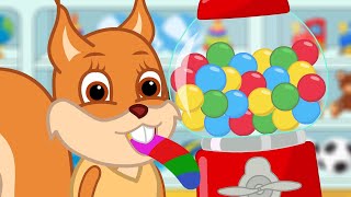 Famille d'Écureuil - Langage Des Couleurs de Machine à Gommes Vidéos Animé 2020 en Français 13+