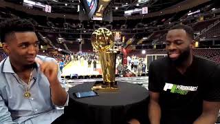 Donovan Mitchell & Draymond Green Chat Ahead Of Wednesday’s Game 3 NBA Finals | Warriors vs Cavs