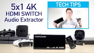 5x1 4K Audio Extractor HDMI Switch, FosPower FOSAV-2179
