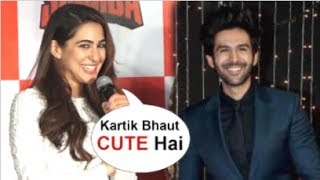 Sara Ali Khan's SWEET Reaction On Having AFFAIR With Kartik Aaryan At Simmba Movie Promotions