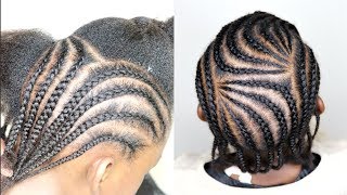 KIDS NATURAL 4C HAIR CORNROWS STYLE