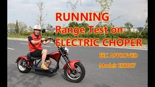 CHOPPER ELECTRIC SCOOTER 2000W EEC COC CITYCOCO Range Test ES8007