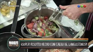 Risotto con hongos y langostinos - Morfi