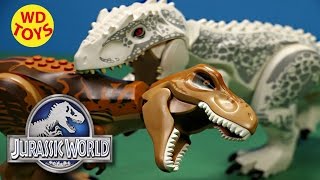 Jurassic World Lego T-Rex vs Lego Indominus Rex Dino Battles, Dinosaurs By WD Toys
