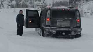 Hummer H2 по глубокому снегу (Алматы) "Медео"