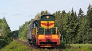 "Кукушка" Тепловоз ЧМЭ3-5242 с пригородным поездом Ижевск - Воткинск
