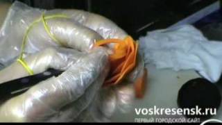 Создание розочки из моркови (украшение для блюд)