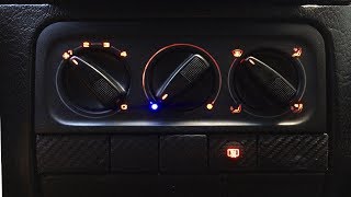 Golf 3 подсветка ручек печки