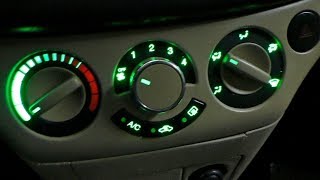 Замена лампочек подсветки Блока кондиционера и печки  Chevrolet Aveo Т250 . (ч2)