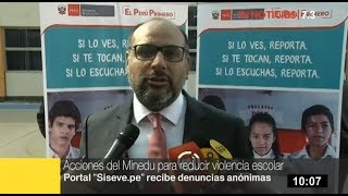 Minedu aplica acciones para reducir violencia escolar a través de portal de denuncias
