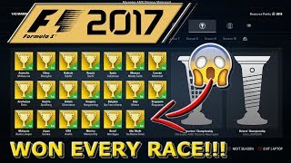 WHAT HAPPENS IF YOU WIN EVERY RACE IN CAREER MODE ON F1 2017?!