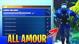 UNLOCKING MAX LEVEL 'CARBIDE' SKIN FULL AMOUR! SEASON 4 FORTNITE MAX LEVEL 100 GAMEPLAY!