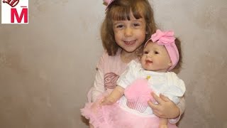 Кукла реборн doll reborn ребенок обзор и распаковка куклы ребон измеряем рост вес кукла как ребенок