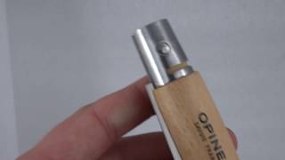 Как снять кольцо замка Opinel