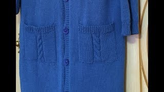 Планка и карманы кардигана из Ярн арт Джинс, часть 6