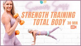 30 min TOTAL BODY Strength Training Workout (optional weights)