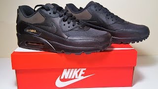 Nike Air Max 90 Premium Black Gold Trainers Unboxing and Review
