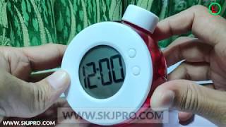 Creative Water Powered Digital Clock, Desk Table Clock Water Element Digital Clock With Calendar.