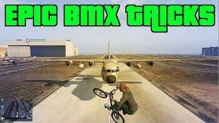 GTA 5 Epic BMX tricks montage #7 (Grinds, Flip ,Spin, wallride, transfer)