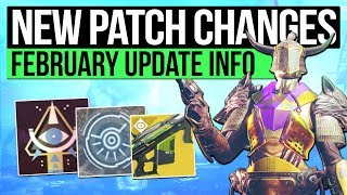 Destiny 2 News | FEBRUARY PATCH CHANGES! Masterwork Armor Buff, Exotic Changes, New Modifiers & More