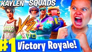 MY LITTLE BROTHER PLAYS SOLO SQUADS LIKE TFUE!!! HE DROPPED 18 KILLS! FORTNITE BATTLE ROYALE