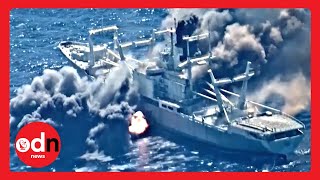 US Navy Ship DESTROYED by Three Anti-Ship Missiles During Sinking Exercise