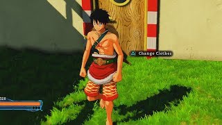 One Piece World Seeker (Exclusive DLC) Luffy Hunter Outfit Gameplay
