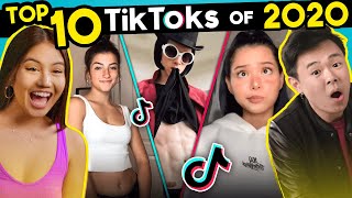 Adults React To Top 10 TikToks of 2020 (Bella Poarch, Charli D'Amelio, Willy Wonka)