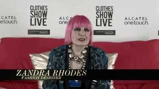 Zandra Rhodes in the Clothes Show Diary Room- Clothes Show TV