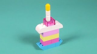Lego Birthday Cupcake Building Instructions - Lego Classic 10694 "How To"