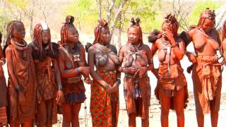 Himba Dance. Dancing people from Namibia.