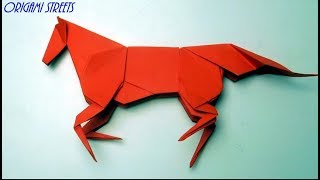 Как сделать лошадь из бумаги. Оригами лошадь.