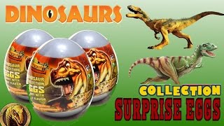 Обзор и распаковка Пластиковых яиц, серии ДИНОЗАВРЫ - Dinosaur collection surprise eggs unboxing