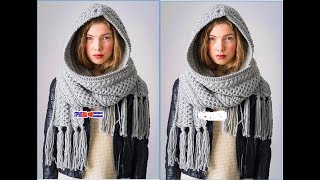 #Шарф_капор_с_кистями Обзор схема
