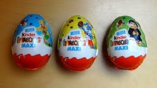 3 Kinder Surprise Maxi Eggs Unboxing [Easter Edition]