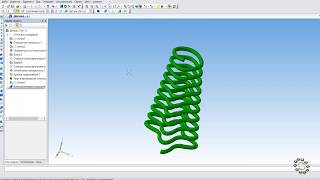 Забавная коническая пружина Компас 3D