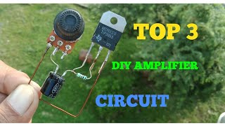 TOP 3 DIY AMPLIFIER WITH TIP35C, 2N3055 AND TIP3055 TRANSISTORS