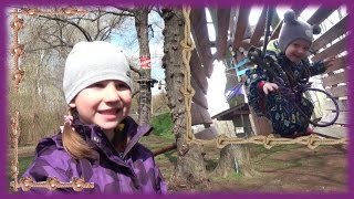Аттракционы для детей, Веревочный парк, Троллей,  видео для девочек