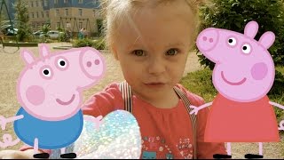 Свинка Пеппа! Рисуем мелом свинку Пеппу и Джорджа
